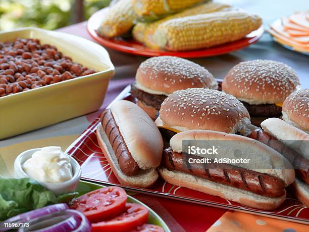 Picnic Stock Photo - Download Image Now - Hot Dog, Picnic, Burger