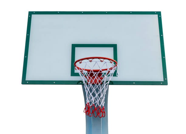 istock Basketball hoop with net isolated on white background 1169672727