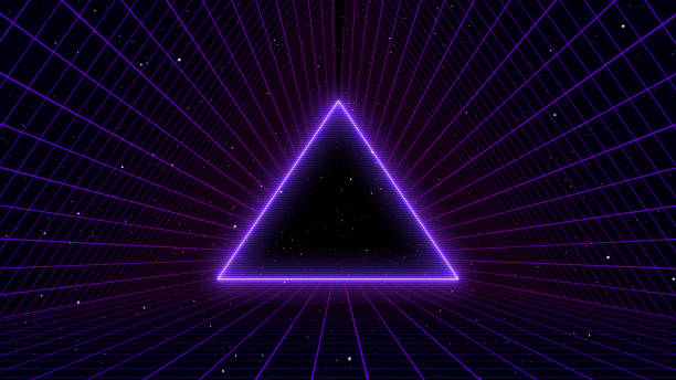 istock Retro Sci-Fi Background Futuristic landscape of the 80`s. Digital Cyber Surface. Suitable for design in the style of the 1980`s 1169677916