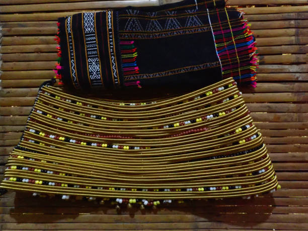 Closeup with traditional Rungus women costume from Kudat, Sabah. Malaysia. Borneo. Traditional Rungus women costume from Kudat, Sabah. Malaysia. Borneo. kadazandusun stock pictures, royalty-free photos & images