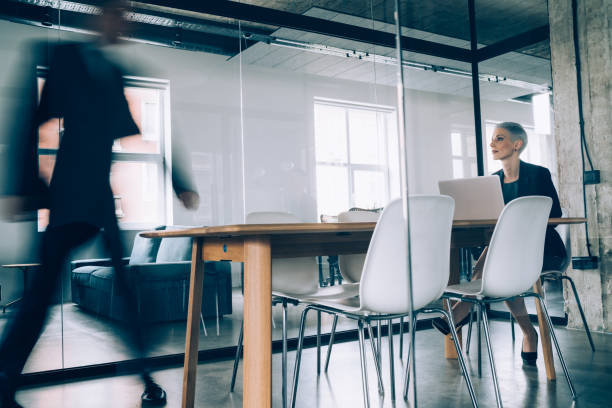 istock Two Business persons in conference room 1169685618