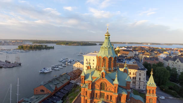 istock Uspenski Cathedral in Helsinki, aerial view 1169690144