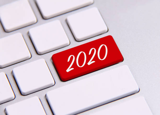 istock Year 2020 on the keyboard. 1169690943