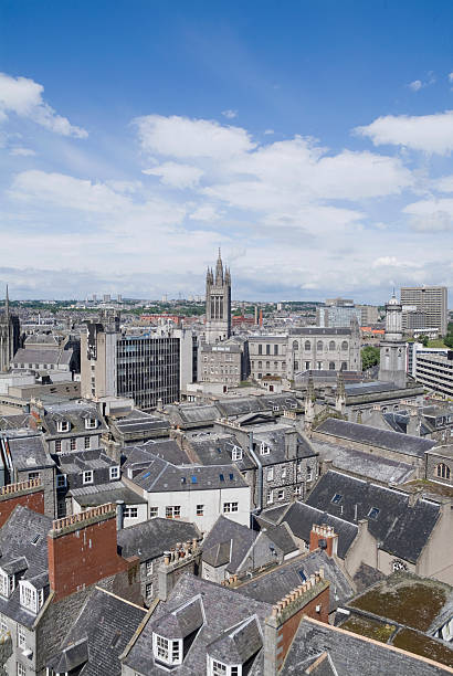 Aberdeen rooftops A view over Aberdeen, Scotland aberdeen scotland stock pictures, royalty-free photos & images