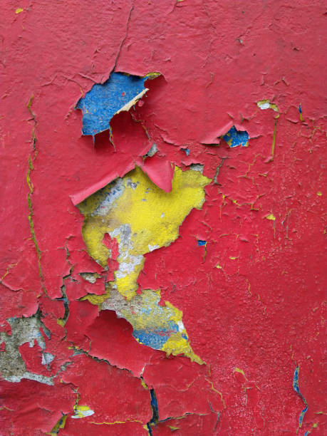 istock Paint layers peeled off from an old wall 1169692294