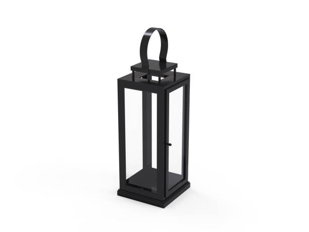 istock Beautiful modern lantern on isolated white background, 3d illustration 1169694450