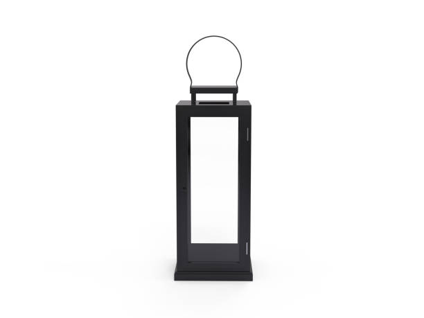 istock Beautiful modern lantern on isolated white background, 3d illustration 1169694486