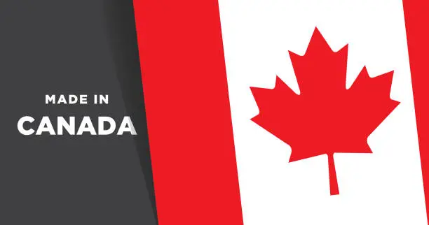 Vector illustration of Made in Canada