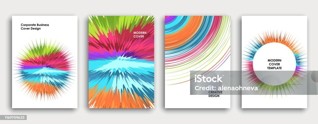 Multicolored Book Cover Page Design Creative Abstract Background Stock  Illustration - Download Image Now - iStock