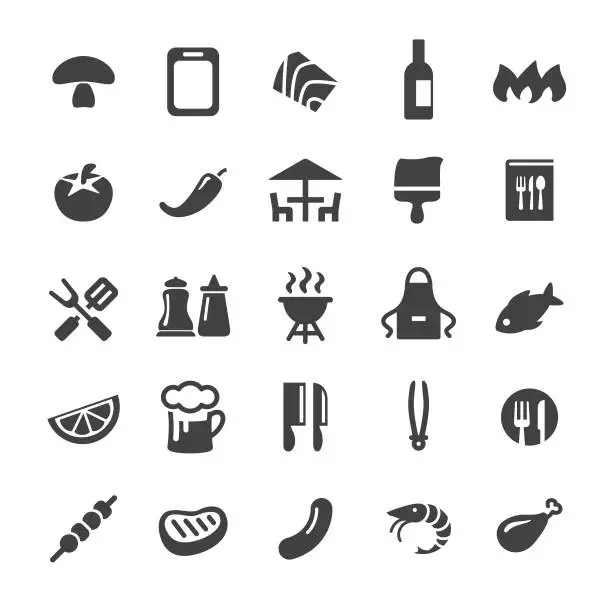 Vector illustration of BBQ Icons - Smart Series