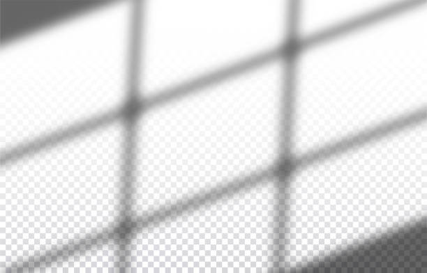 illustrations, cliparts, dessins animés et icônes de ombre transparente réaliste de chute de fenêtre sur un mur, effet de couverture pour la photo, présentation de conception. illustration de vecteur - window reflection