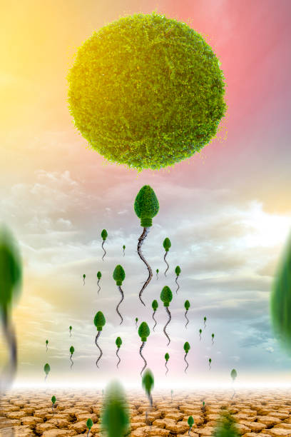 istock Sperm is the human semen, behind the sky and green trees. 1169718669