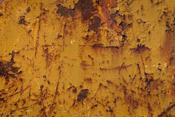 Photo of Yellow Grunge Metal Background Texture