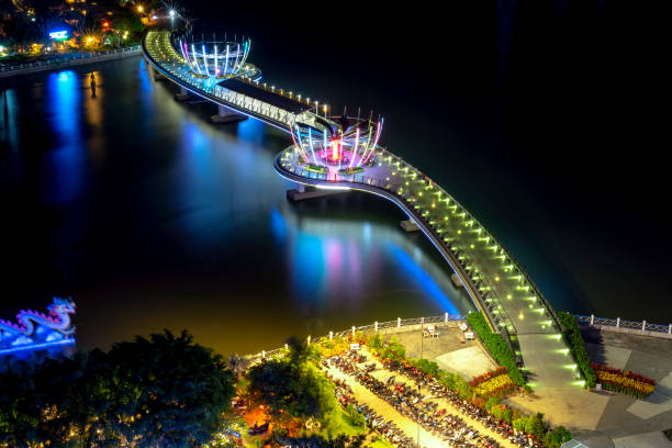istock Colorful night walking bridge in Can Tho, Vietnam 1169719882