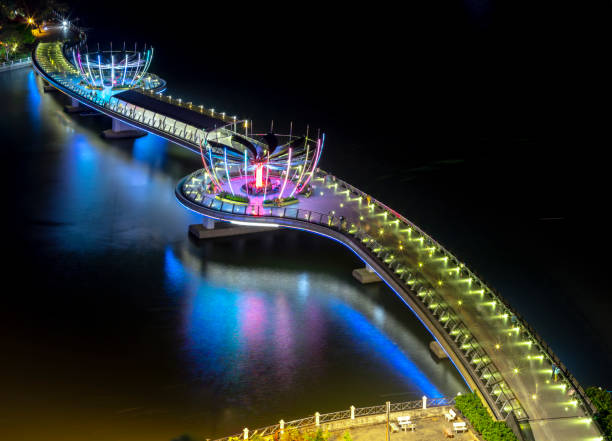 istock Colorful night walking bridge in Can Tho, Vietnam 1169719896