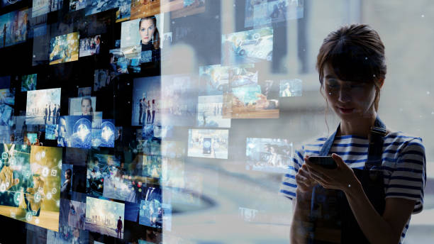 istock Social networking service concept. Streaming video. Video library. 1169722392