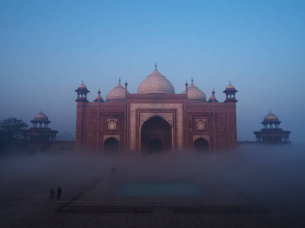 istock The mosque at Taj Mahal indian palace. Islam architecture. 1169725716