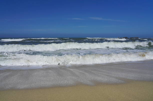 istock Blue sky, white waves and sunshine sandy beach at Pacific Coast 1169727316