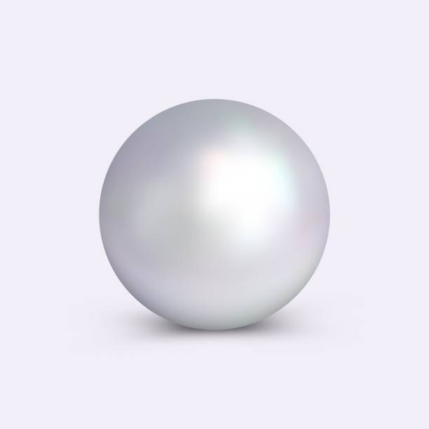 illustrazioni stock, clip art, cartoni animati e icone di tendenza di perla realistica vettoriale. - eggs animal egg gold light