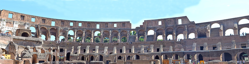 Rome Colosseum, Flavio Amphitheater, interior, in Rome Italy