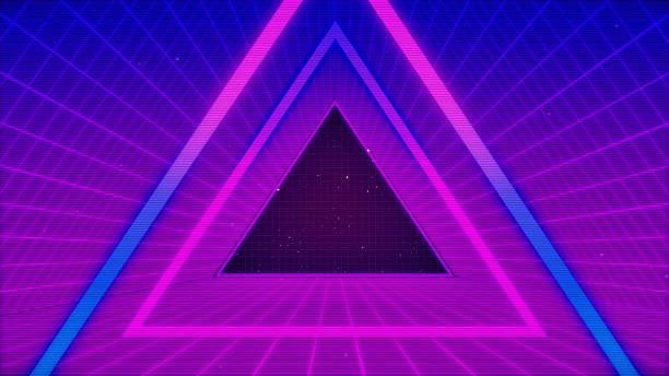 istock Retro Sci-Fi Background Futuristic landscape of the 80`s. Digital Cyber Surface. Suitable for design in the style of the 1980`s. 3D illustration 1169736463