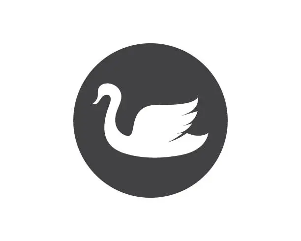 Vector illustration of Swan logo Template vector illustration