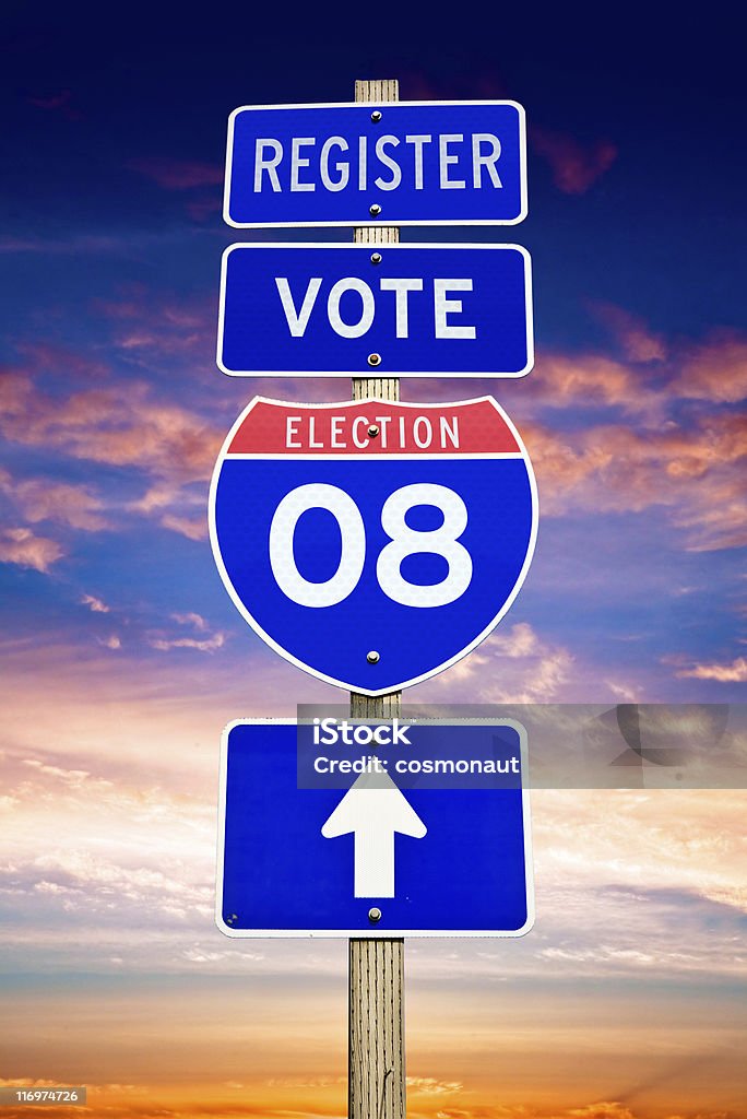 選挙 2008 年の道路標識 - 2008年のロイヤリティフリーストックフォト