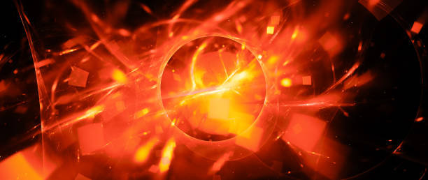 istock Fiery glowing portal with plasma particles 1169753977
