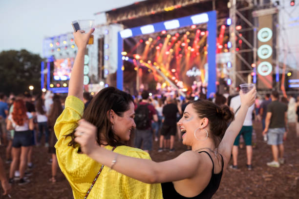 istock Dancing on music festival 1169754519
