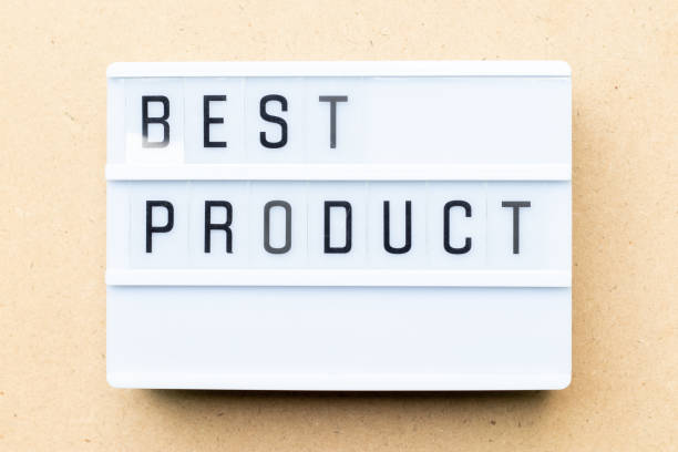 istock White lightbox with word best product on wood background 1169755492