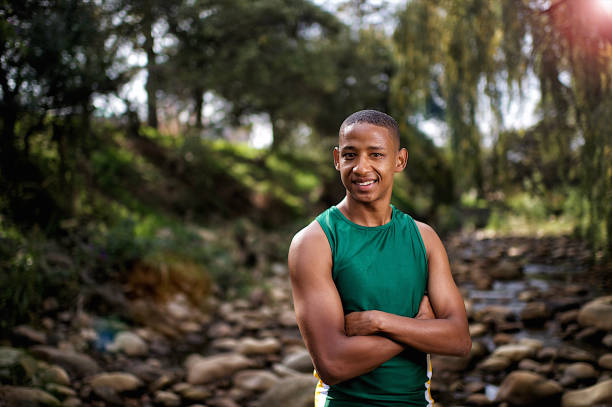 istock Male Athlete Portrait Smiling 1169755647