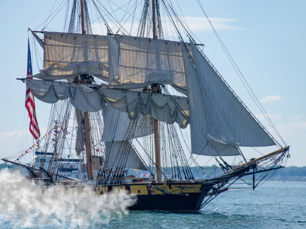 A large pirate-like ship on the dock of Kingsville, Ontario