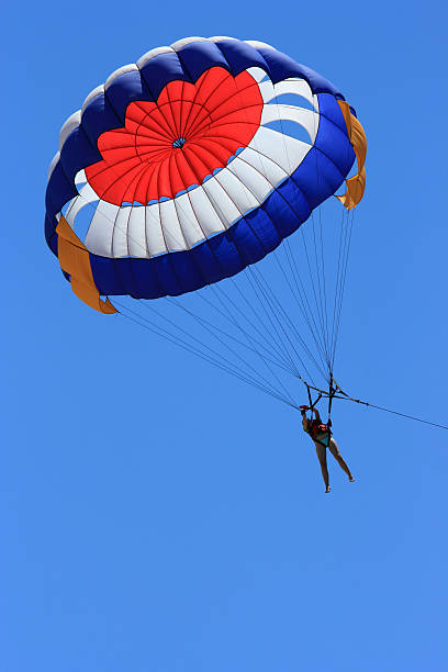 istock A person parasailing in a big blue sky 116975923
