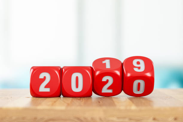 istock 2020 New Year Concept with Red Dices 1169761700