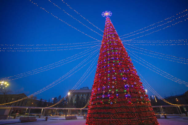 istock Very beautiful Christmas tree and very beautiful Christmas background 1169771442