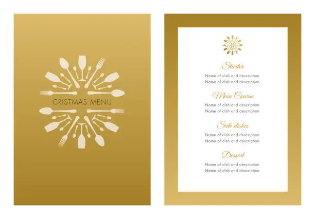 Vector illustration of Holidays Menu Template.