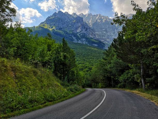 istock mountain range in Abruzzo along the road 1169774130