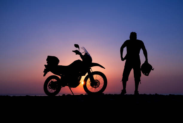 istock Motorcycle ride at sunrise 1169778157