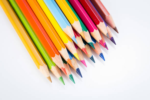 istock Colour pencils isolated on white background close up 1169778174