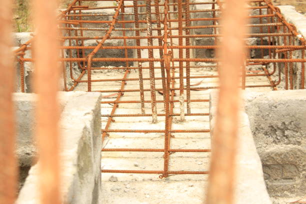 istock Iron grid or Steel grid on the construction site. 1169779577