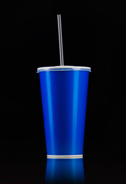 istock Blue cup with cap and tube isolated on black background 1169781117