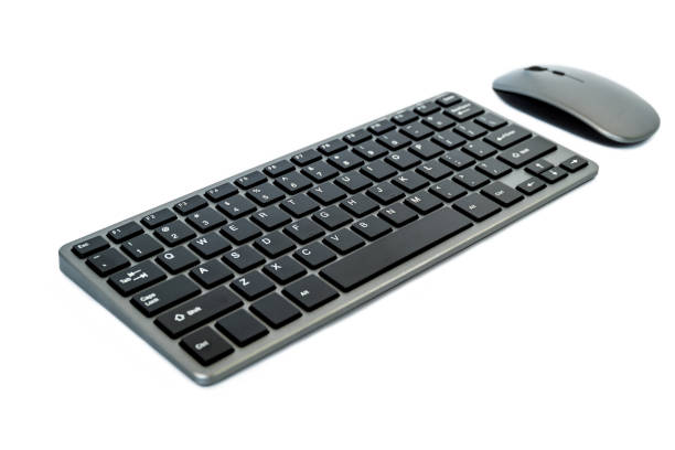 istock Modern computer keyboard and mouse isolated on white background, File contains with clipping path so easy to work. 1169788544