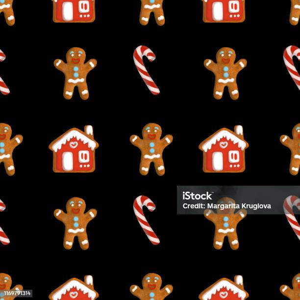 Gingerbread Texture Pattern Gingerbread Seamless Pattern Stock Illustration - Download Image Now ...