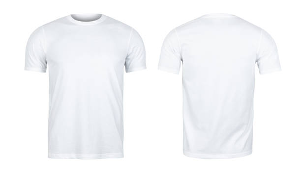 istock White T-shirts mockup front and back used as design template 1169792771