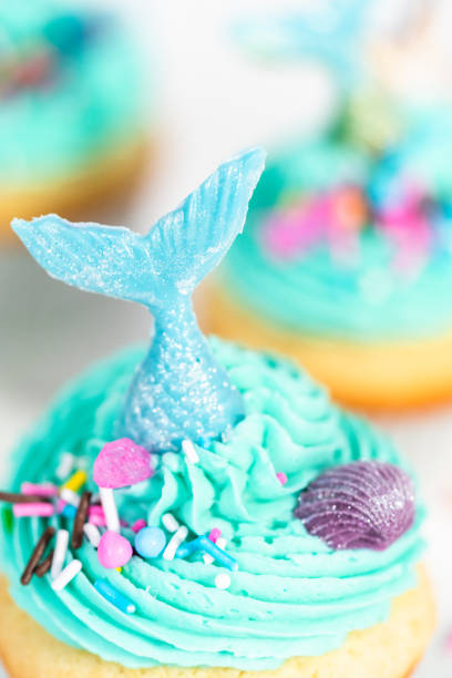 istock Gourmet mermaid cupcakes topped 1169793346