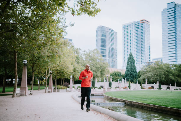 Athlete Running in Bellevue City Park