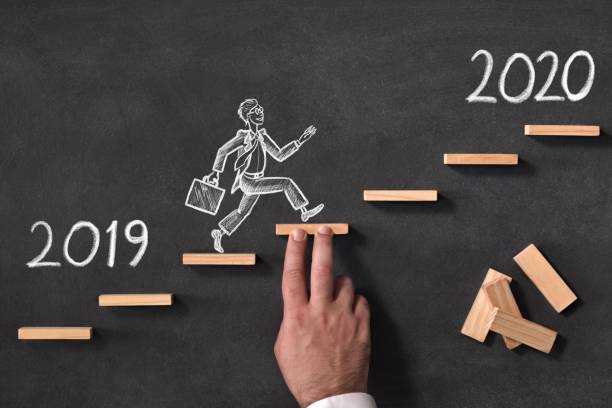 istock Business Progress And Challenge Concept For New Year 2020 1169795111