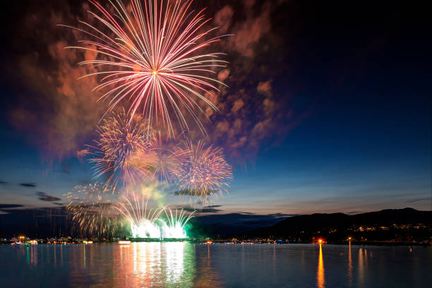 istock fireworks at sea inlet, Vancouver, BC 1169795185