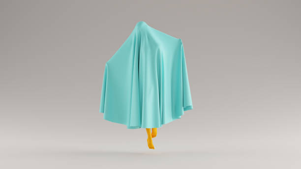 istock Gulf Blue Turquoise and Orange Ghost Floating Evil Spirit with Arms Out Front View 1169797145
