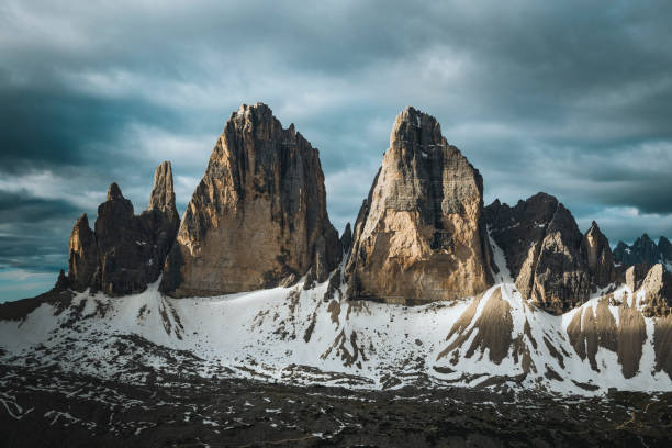 Sunset in Dolomites mountains, Alps, northern Italy. Europe